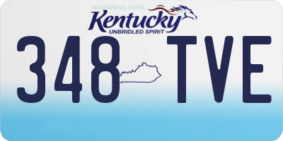 KY license plate 348TVE