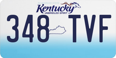 KY license plate 348TVF