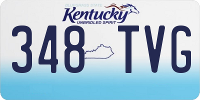 KY license plate 348TVG