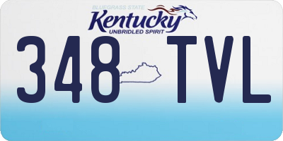 KY license plate 348TVL