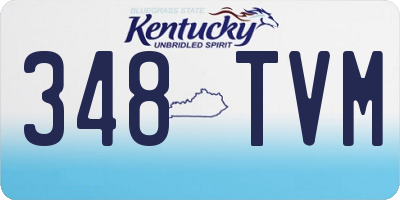 KY license plate 348TVM