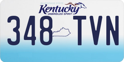 KY license plate 348TVN