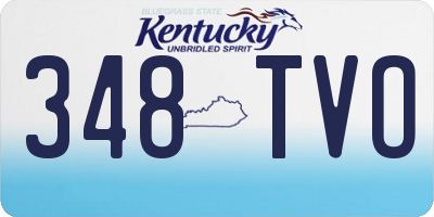 KY license plate 348TVO