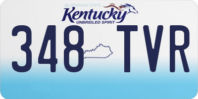 KY license plate 348TVR