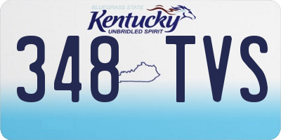 KY license plate 348TVS
