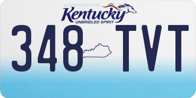 KY license plate 348TVT