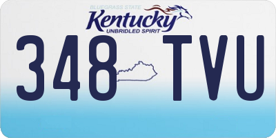 KY license plate 348TVU