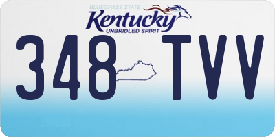 KY license plate 348TVV