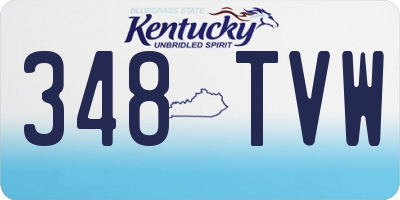 KY license plate 348TVW