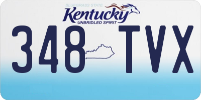 KY license plate 348TVX