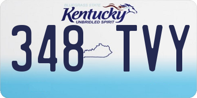 KY license plate 348TVY