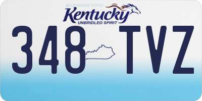 KY license plate 348TVZ