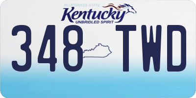 KY license plate 348TWD