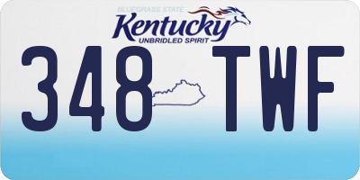 KY license plate 348TWF