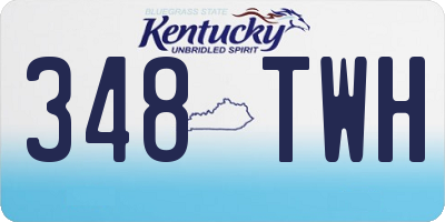 KY license plate 348TWH