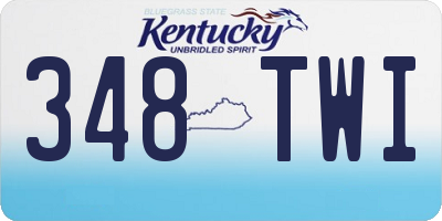 KY license plate 348TWI