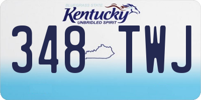KY license plate 348TWJ