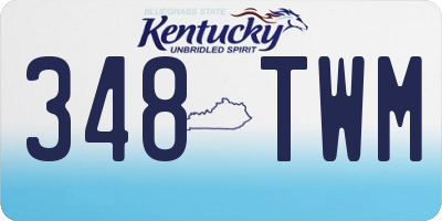KY license plate 348TWM