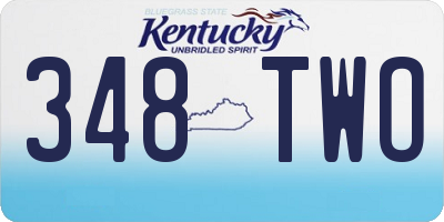 KY license plate 348TWO
