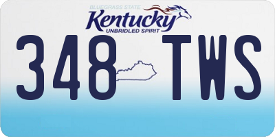 KY license plate 348TWS