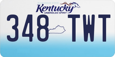 KY license plate 348TWT