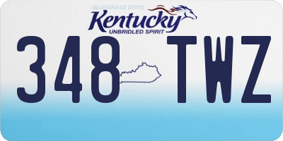 KY license plate 348TWZ