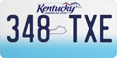 KY license plate 348TXE