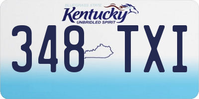 KY license plate 348TXI