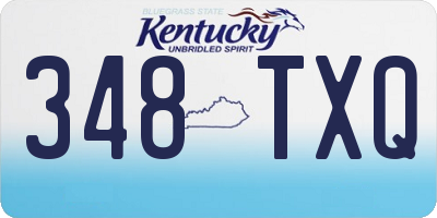 KY license plate 348TXQ