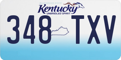KY license plate 348TXV
