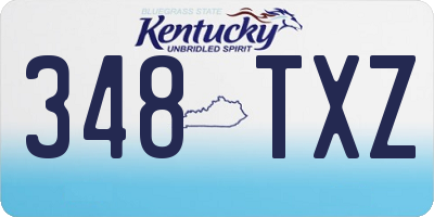 KY license plate 348TXZ