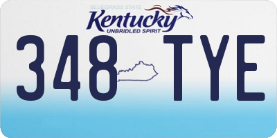 KY license plate 348TYE