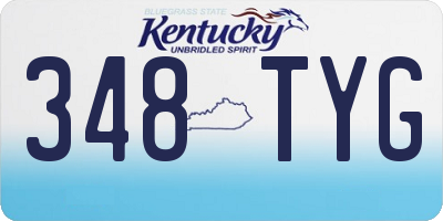KY license plate 348TYG