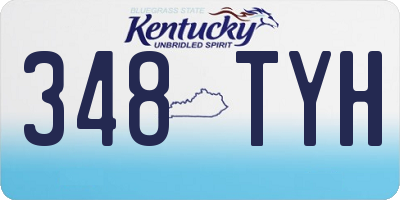 KY license plate 348TYH