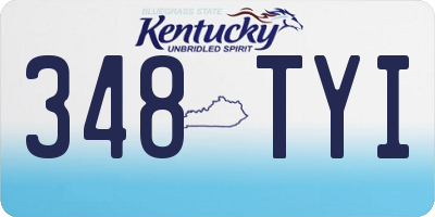 KY license plate 348TYI