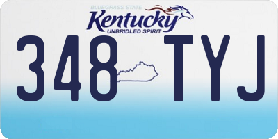 KY license plate 348TYJ