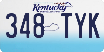 KY license plate 348TYK