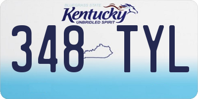KY license plate 348TYL