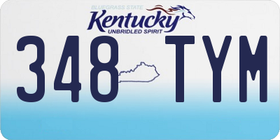 KY license plate 348TYM