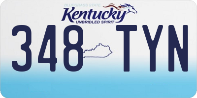 KY license plate 348TYN