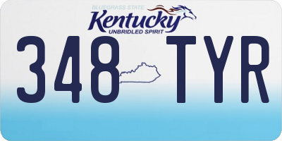 KY license plate 348TYR