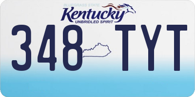 KY license plate 348TYT