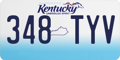 KY license plate 348TYV
