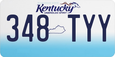 KY license plate 348TYY