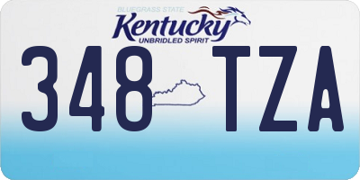 KY license plate 348TZA