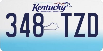 KY license plate 348TZD