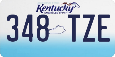 KY license plate 348TZE