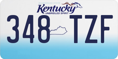 KY license plate 348TZF