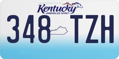 KY license plate 348TZH