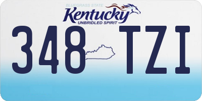 KY license plate 348TZI